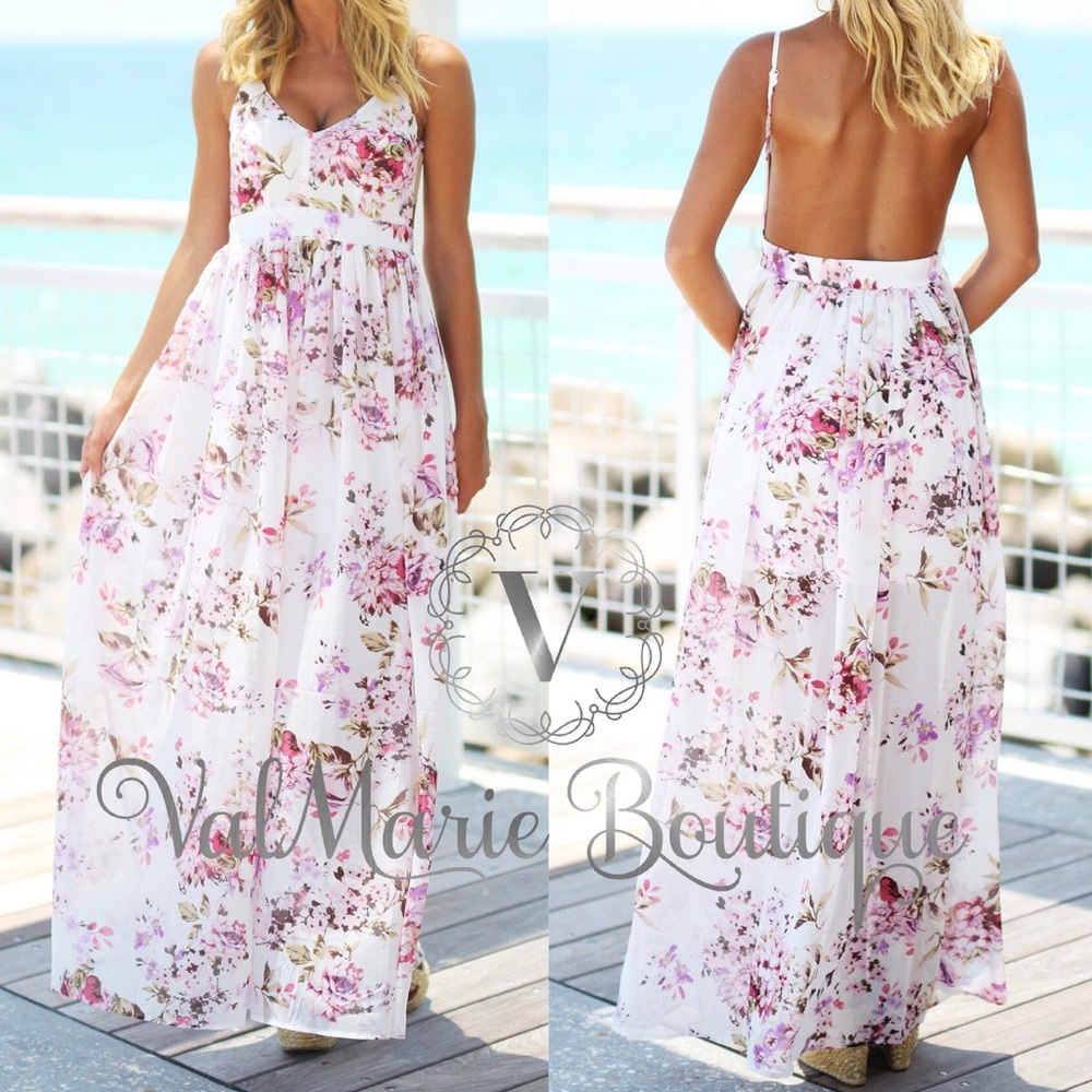 Beach floral print maxi dress - Picture 2 of 4